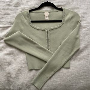 Sage Green cropped sweater